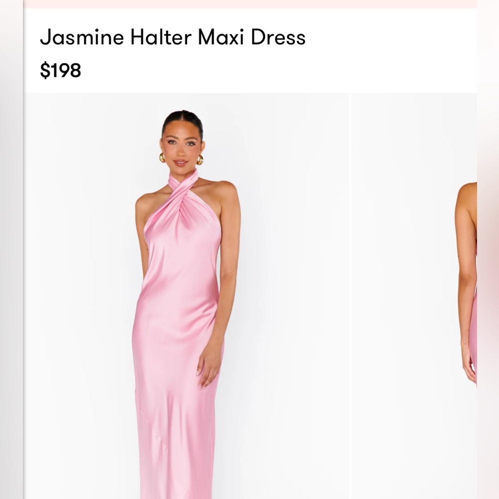 NWT! Show Me Your MuMu Pink Halter Maxi Dress